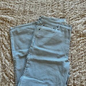 Abercrombie & Fitch Blue Striped High Rise Women Jeans